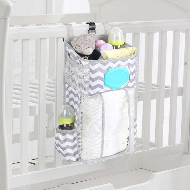Cot Top Multi-Function Organiser Storage Hanging Bag(Snowflake Material)