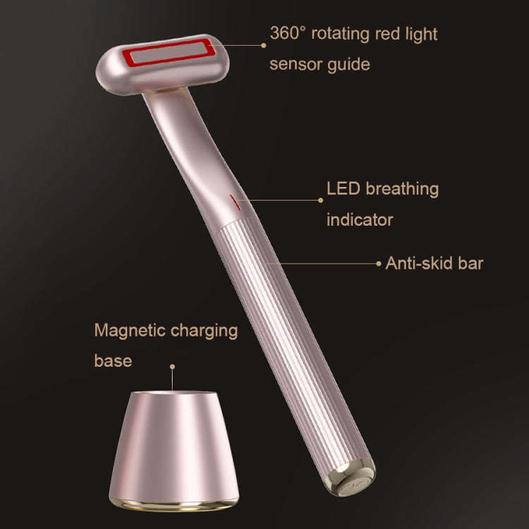1605 Multifunctional Rotating EMS Micro-Current Radio Frequency Beauty Instrument(Pink)