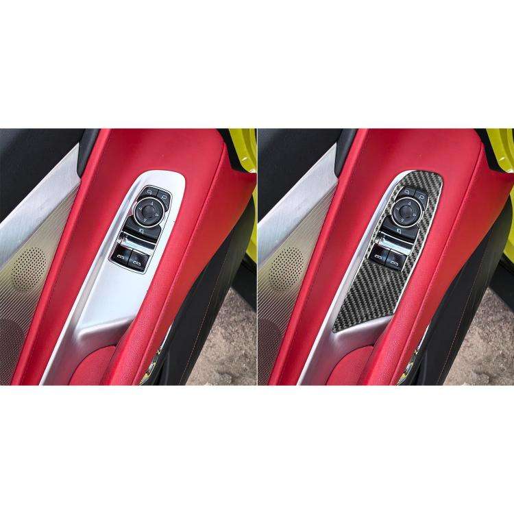For Chevrolet Corvette C8 2pcs /Set Left-Hand Drive Lift Button Decorative Sticker(Black)