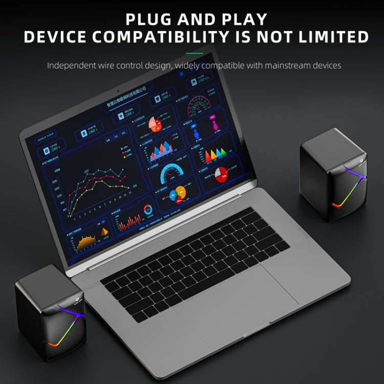 Dark Alien S-510 Computer USB Wired Computer Stereo Home Multifunctional Stereo, Cable Length: 1.2m