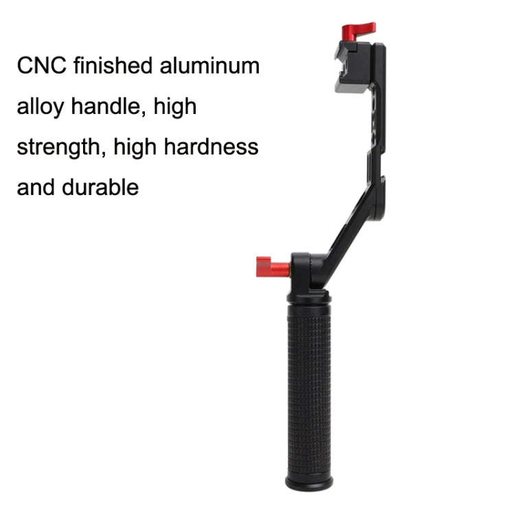 For DJI Ronin RS3 Pro Adjustable Angle Aluminum Alloy Handle Stabilizer(Black)