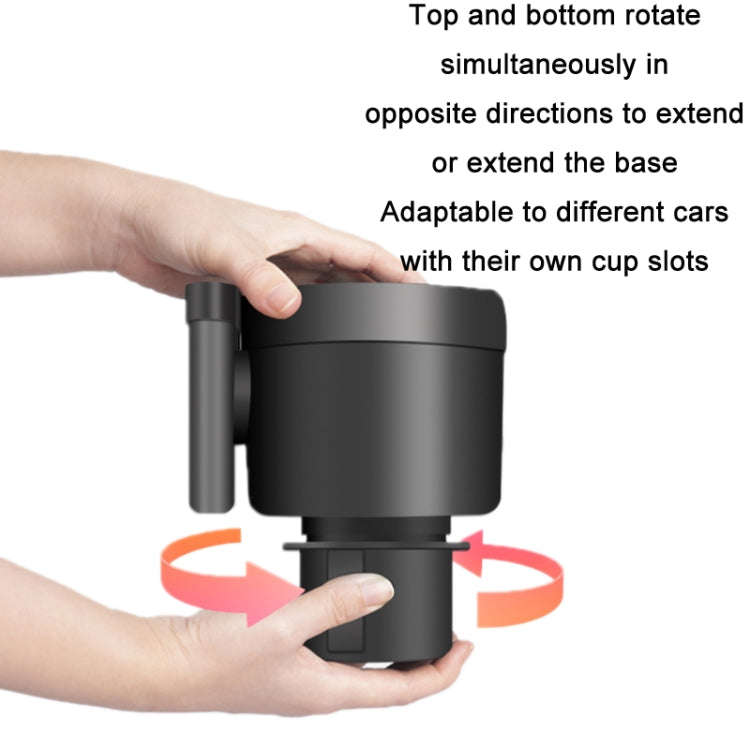2 In 1 Multifunctional Car Retractable Cup Holder Mobile Phone Holder(Black)
