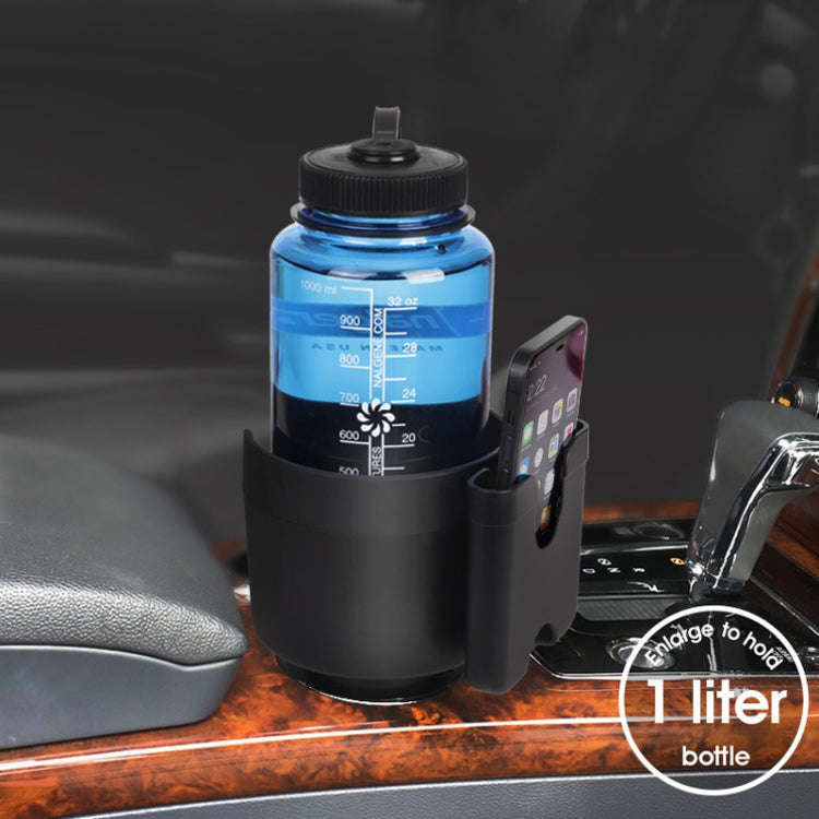 2 In 1 Multifunctional Car Retractable Cup Holder Mobile Phone Holder(Black)
