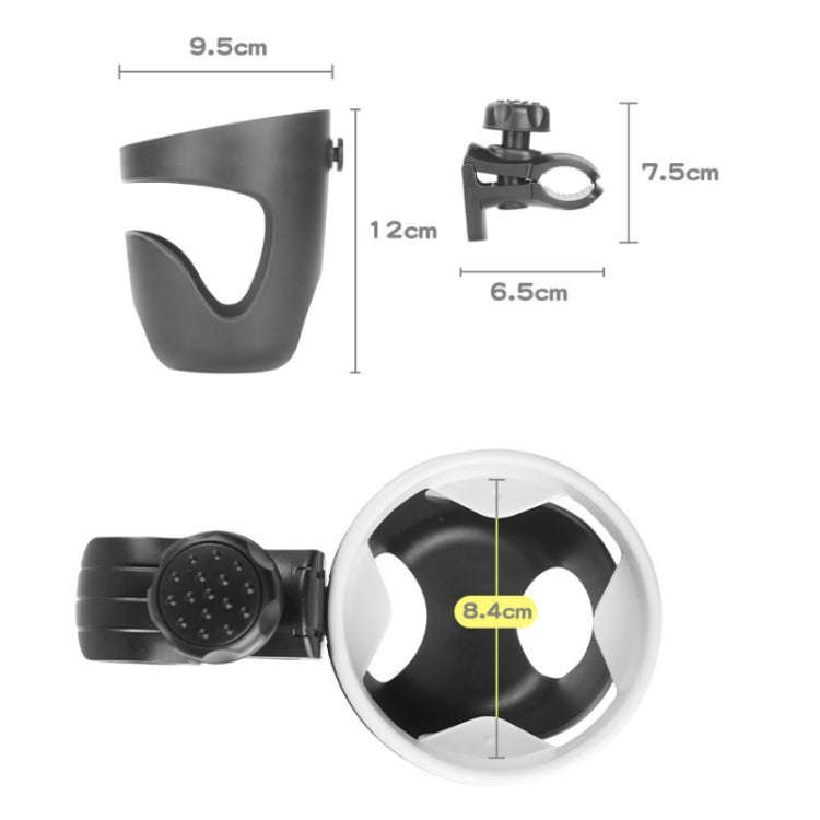 Baby Strollers Universal Multifunctional Bottle Cup Holder(Black)