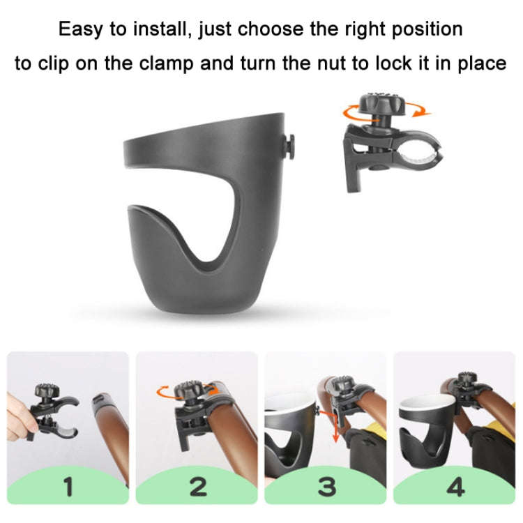Baby Strollers Universal Multifunctional Bottle Cup Holder(Black)