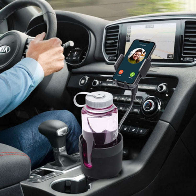 2 in 1 Multifunctional Car Cup Holder Extra Large Mobile Phone Holder(Black)
