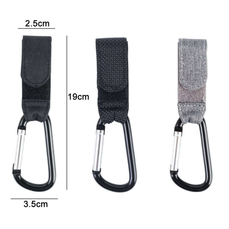Stroller Wear-Resistant Non-Slip Aluminium Climbing Buckle Hooks(Gray Snowflake)