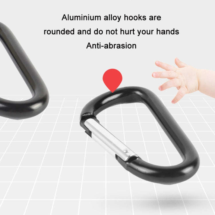 Stroller Wear-Resistant Non-Slip Aluminium Climbing Buckle Hooks(Gray Snowflake)