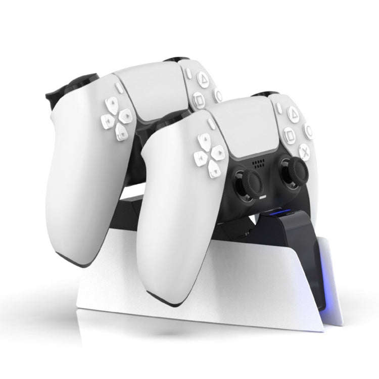 HONCAM For PS5 Gamepad Charger Dual Dock Charger(White)