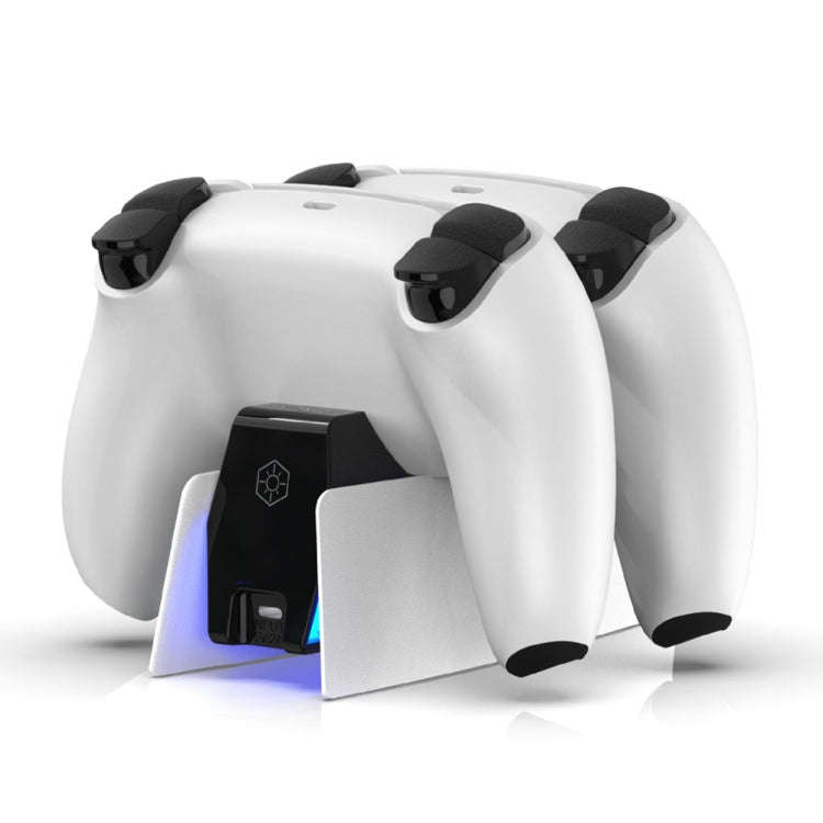 HONCAM For PS5 Gamepad Charger Dual Dock Charger(White)