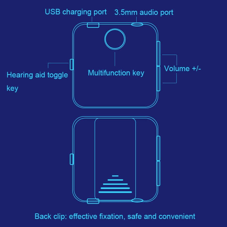 U20 Lavalier Bluetooth Sound Collector Smart Auxiliary Bluetooth Headset(Black)