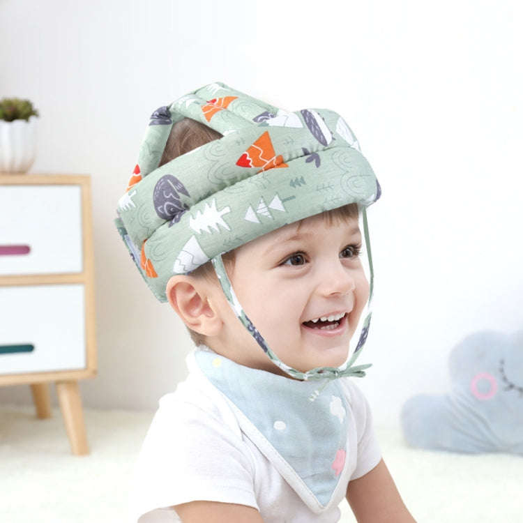 Baby Breathable Anti-fall Head Protective Cap Baby Protective Cap Toddler Bumper Cap, Spec: Gray ...