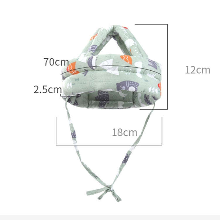 Baby Breathable Anti-fall Head Protective Cap Baby Protective Cap Toddler Bumper Cap, Spec: Gray ...