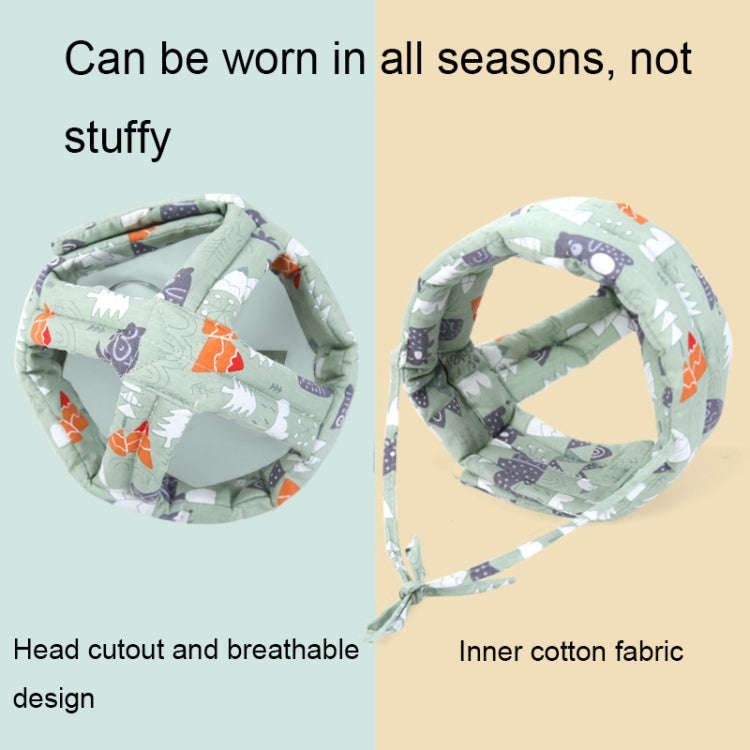 Baby Breathable Anti-fall Head Protective Cap Baby Protective Cap Toddler Bumper Cap, Spec: Gray ...
