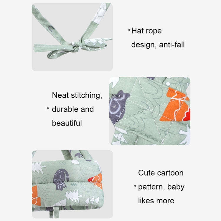 Baby Breathable Anti-fall Head Protective Cap Baby Protective Cap Toddler Bumper Cap, Spec: Gray ...