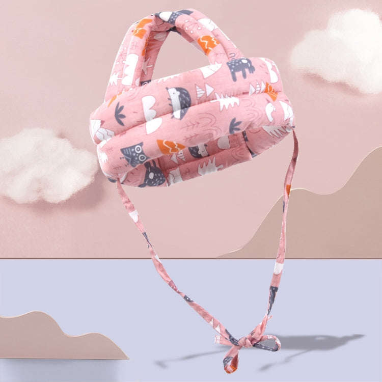Baby Breathable Anti-fall Head Protective Cap Baby Protective Cap Toddler Bumper Cap, Spec: Pink ...