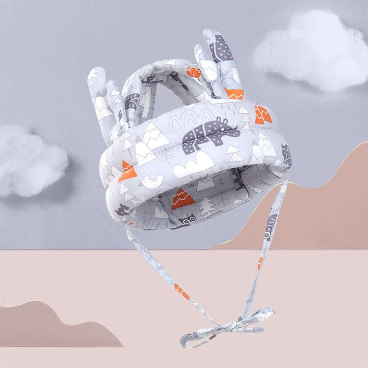 Baby Breathable Anti-fall Head Protective Cap Baby Protective Cap Toddler Bumper Cap, Spec: Gray ...