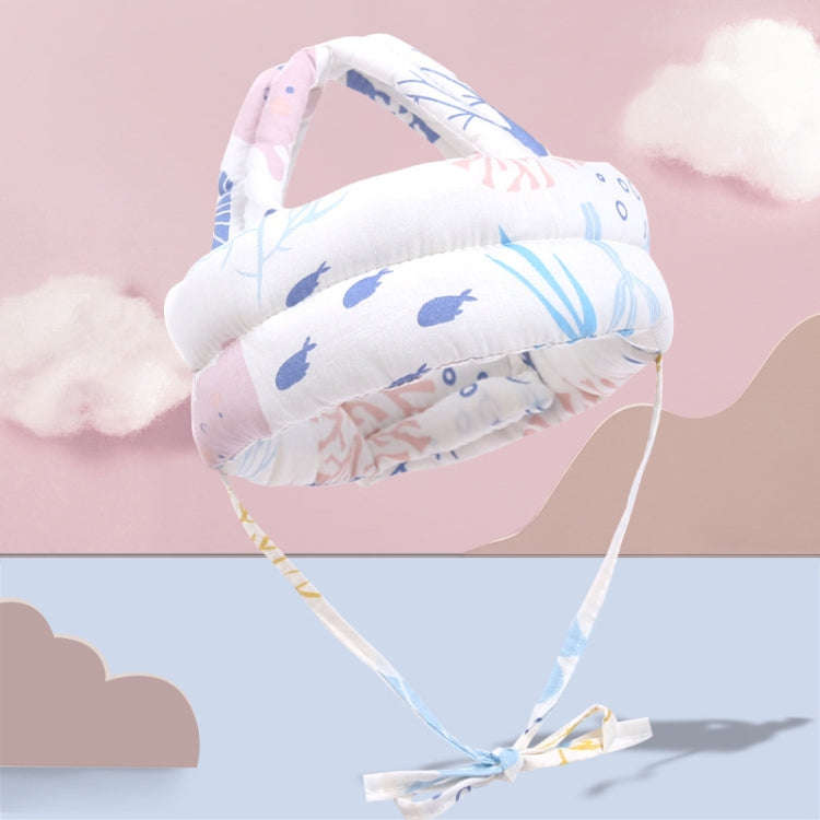 Baby Breathable Anti-fall Head Protective Cap Baby Protective Cap Toddler Bumper Cap, Spec: Under...