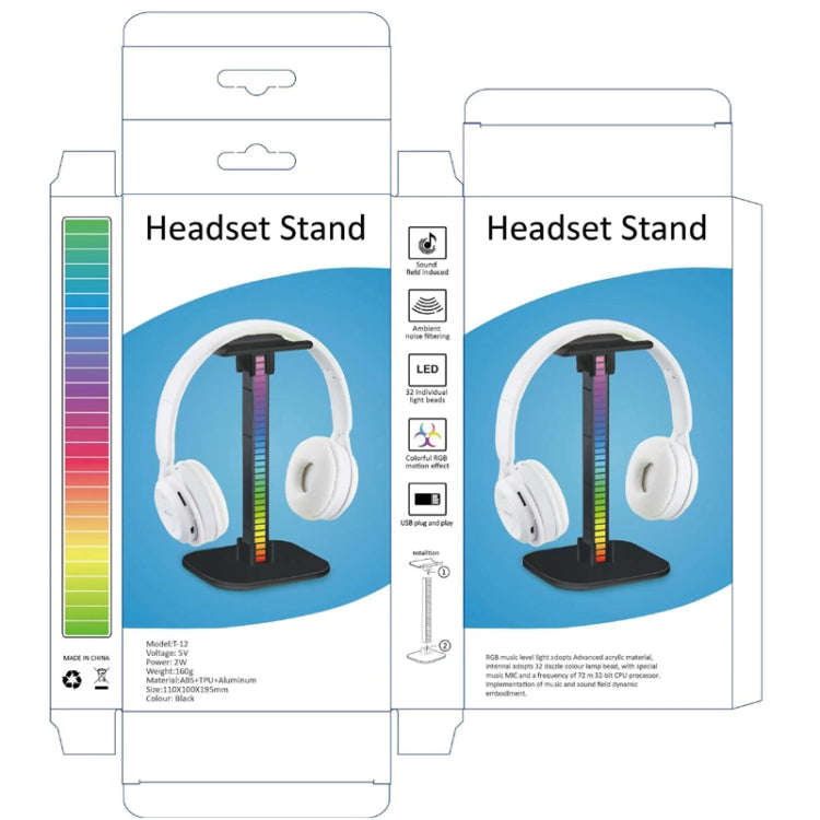 Ajazz Detachable RGB Glowing Game Headset Stand USB Pickup Lamp, Style: Pickup Model