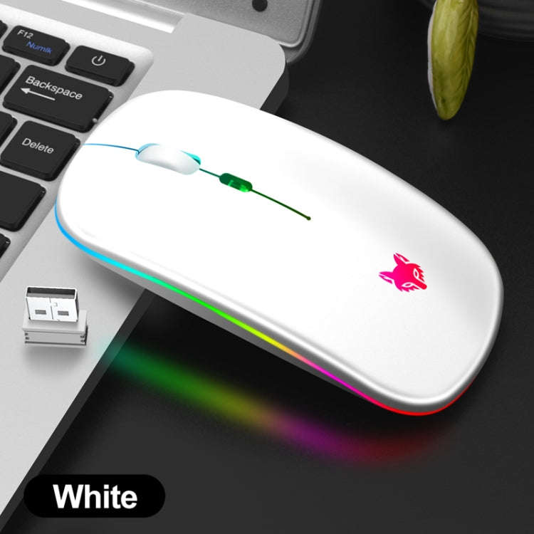 XUNSVFOX XYH50 4 Keys USB Charging Business Office Wireless Light Mouse(White)