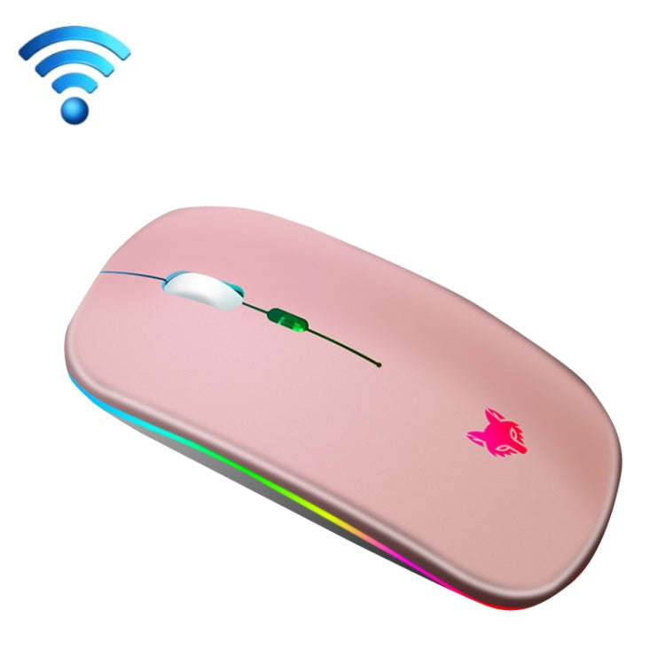XUNSVFOX XYH50 4 Keys USB Charging Business Office Wireless Light Mouse(Pink)