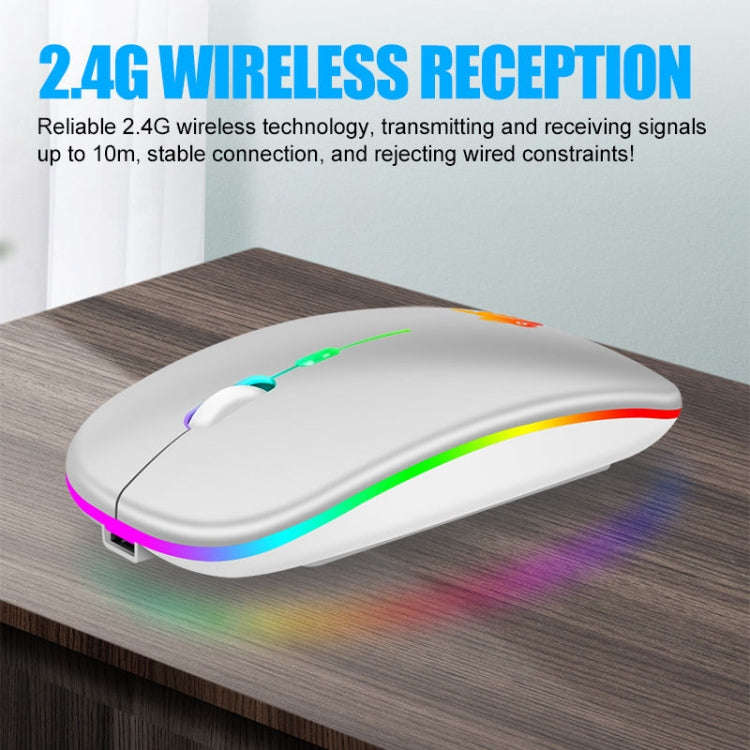 XUNSVFOX XYH50 4 Keys USB Charging Business Office Wireless Light Mouse(Pink)