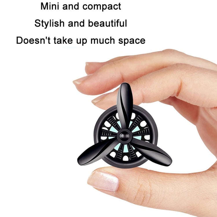 Car Air Outlet Perfume Aromatherapy Swivel Fan(Silver Without Light)