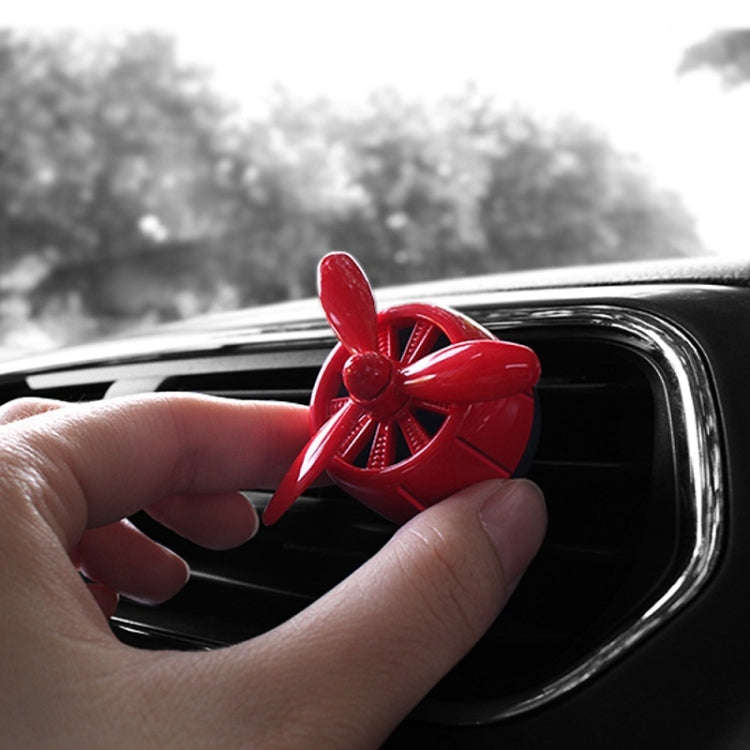 Car Air Outlet Perfume Aromatherapy Swivel Fan(Silver Without Light)