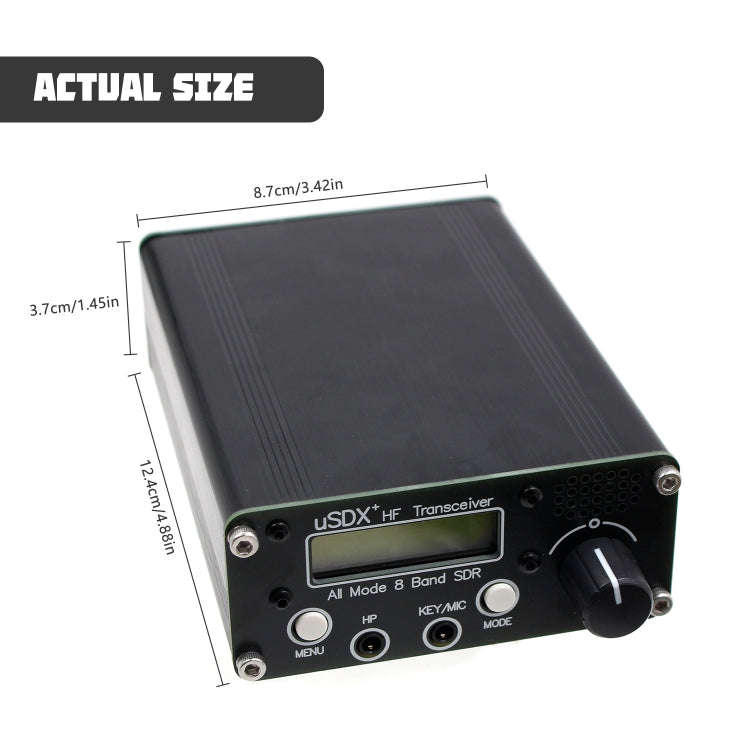 Usdr Usdx + V2 Plus 8 Band SDR Full Mode HF SSB QRP High Frequency Transceiver, Spec: EU Plug