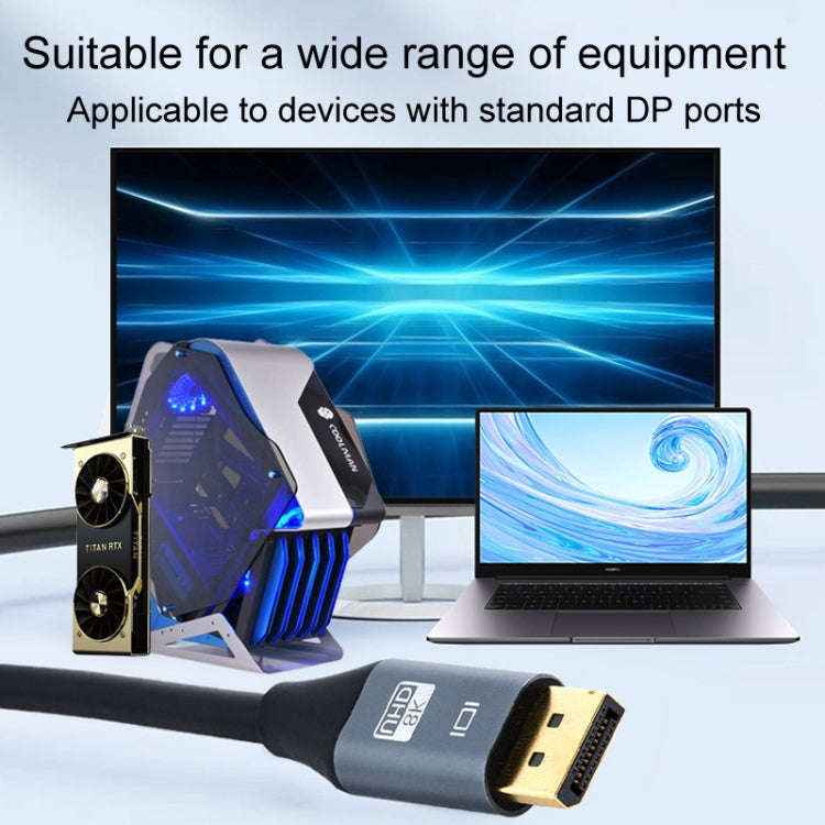 DP1.4 Version 8K DisplayPort Male to Male Electric Graphics Card HD Cable, Length: 1m