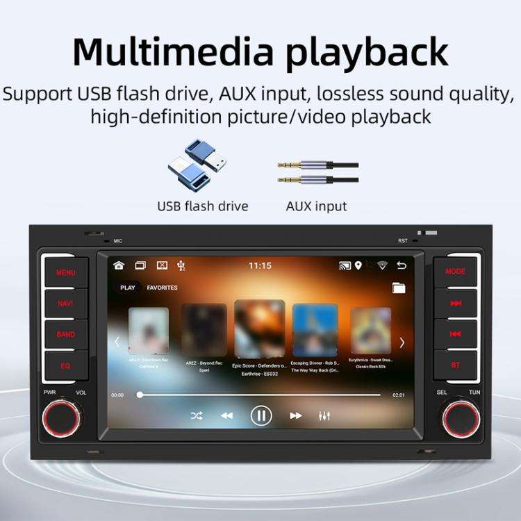 For Volkswagen Touareg 7 Inch GPS Navigation WIFI Car MP5, Memory: 1+32G