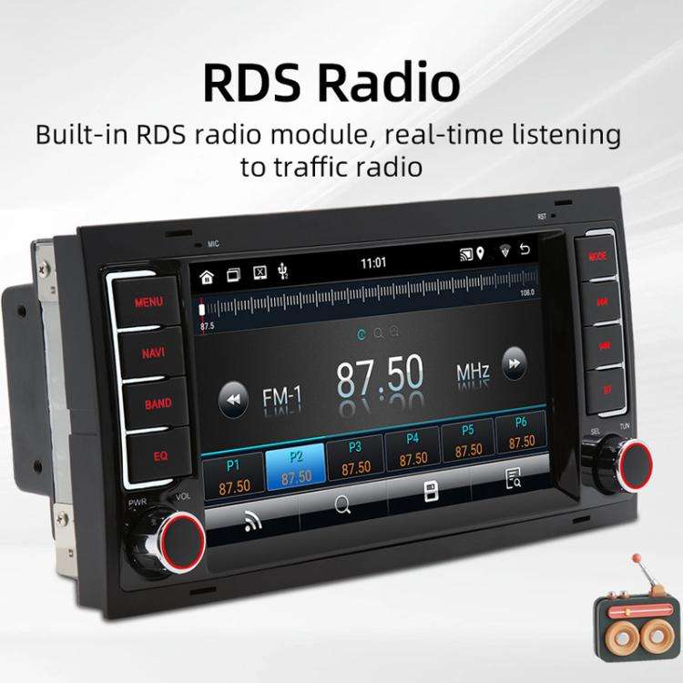 For Volkswagen Touareg 7 Inch GPS Navigation WIFI Car MP5, Memory: 1+32G