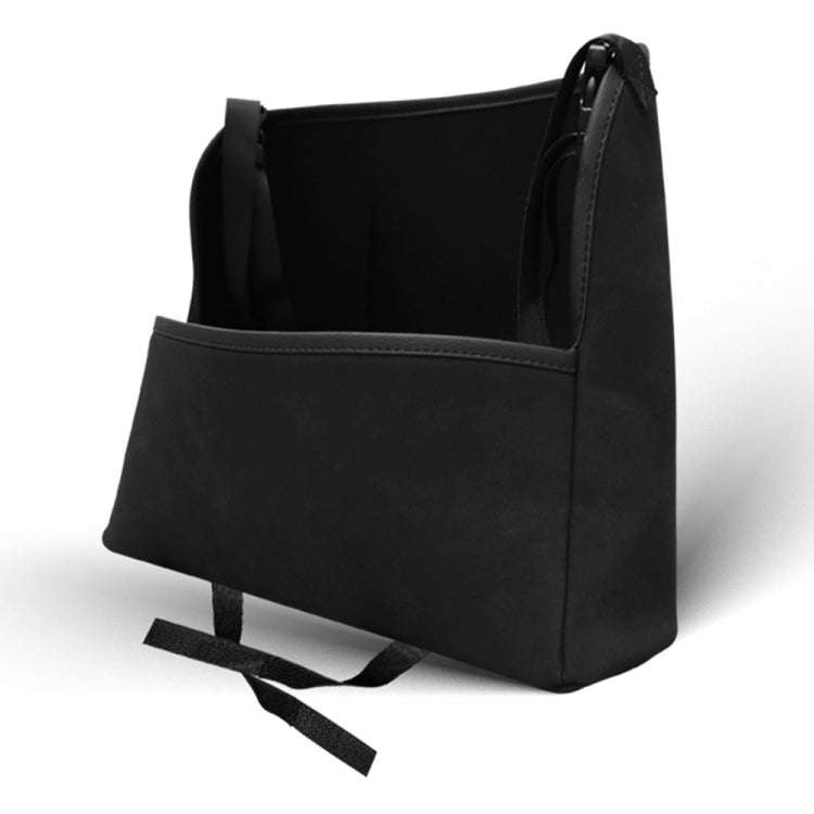 DE RAN FU Car Seat Storage Bag Chair Back Fur Leather Storage Bag(Black)