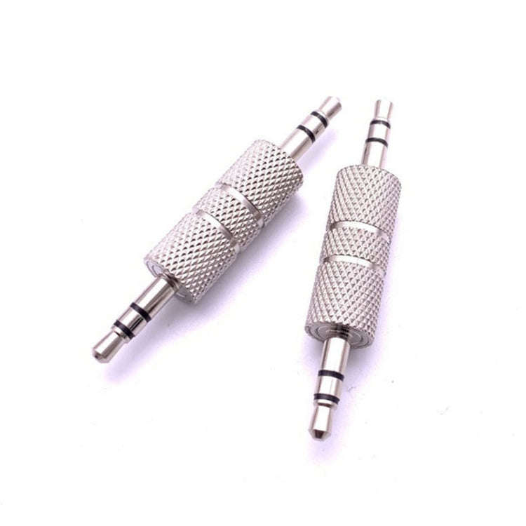 3pcs Metal 3.5mm Audio Male To Male Straight Through Adaptor(Nickel Plated)