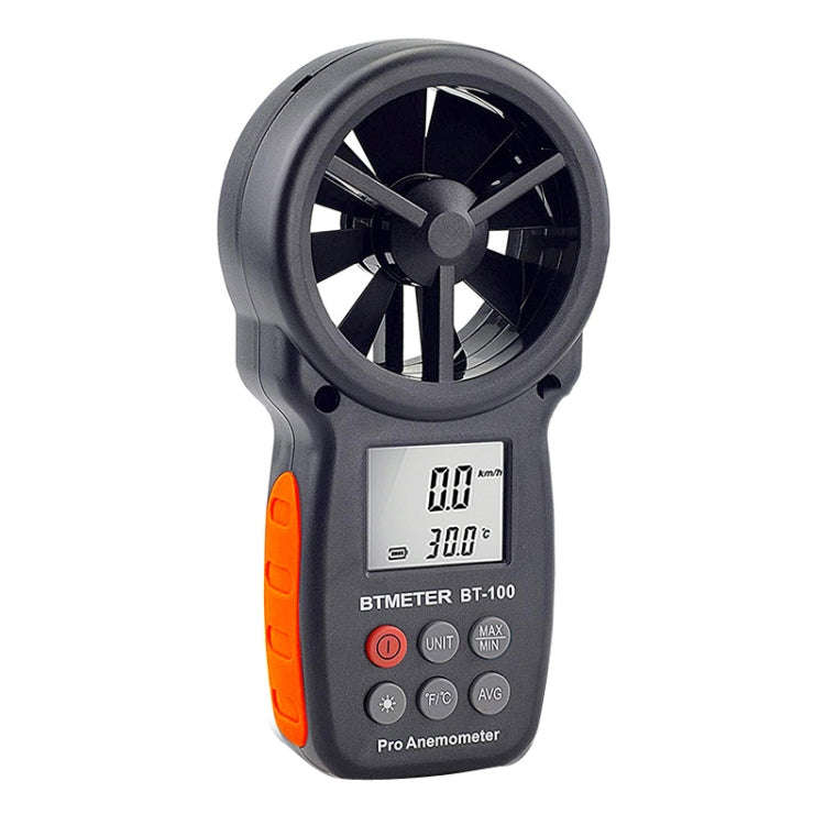 BT-100 Handheld Anemometer Wind Speed Wind Chill Temperature Measuring Instrument(Black)