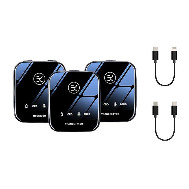 M18 Wireless Microphone Collar Clip Recording Equipment, Style: 1 In 2 Type-C+8Pin