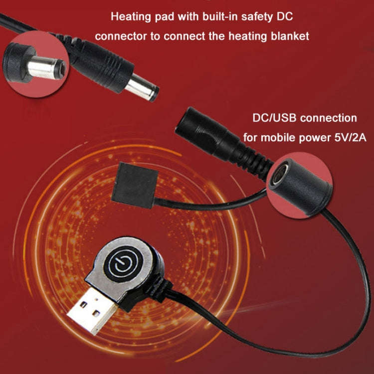 USB Charging Intelligent Thermostatic Heating Cushion(Black)