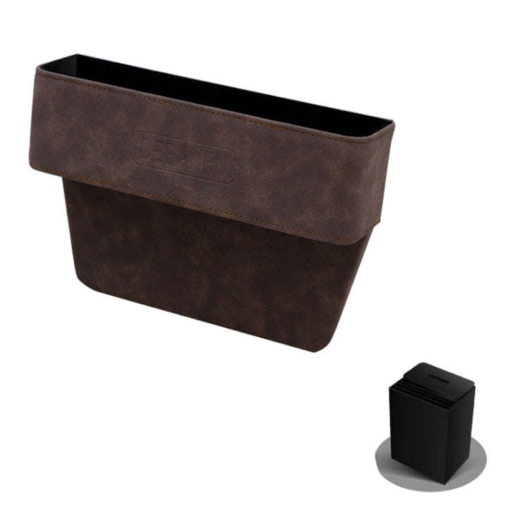DE RAN FU Car Seat Storage Box Cup Holder Fur Citrine Phone Sundry Storage Box(Brown)