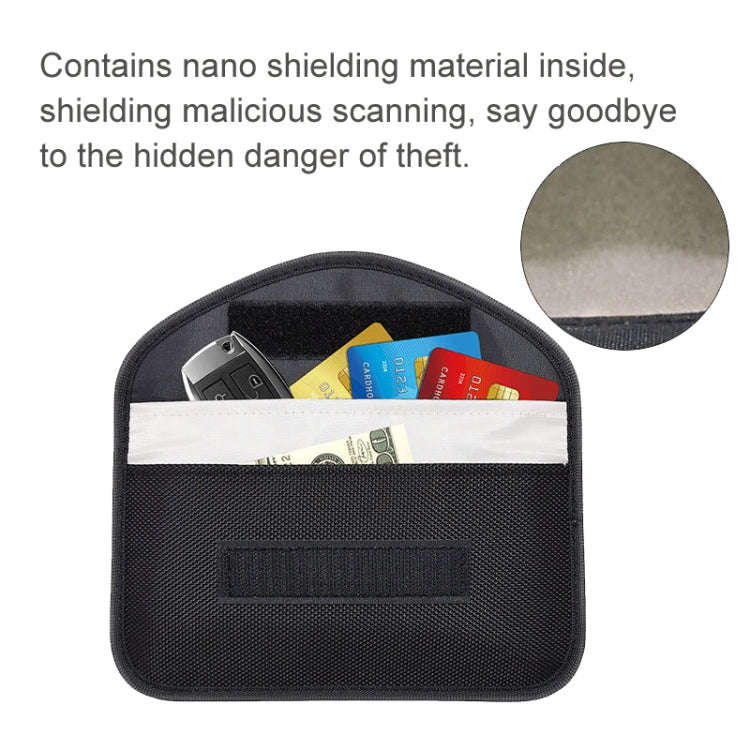6.5 Inch Cell Phone Signal Shielding Bag Anti-location Isolated Signal RFID Storage Bag(Blue)