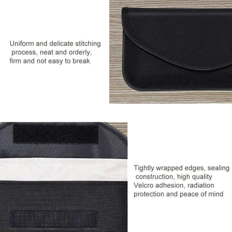 6.5 Inch Cell Phone Signal Shielding Bag Anti-location Isolated Signal RFID Storage Bag(Blue)
