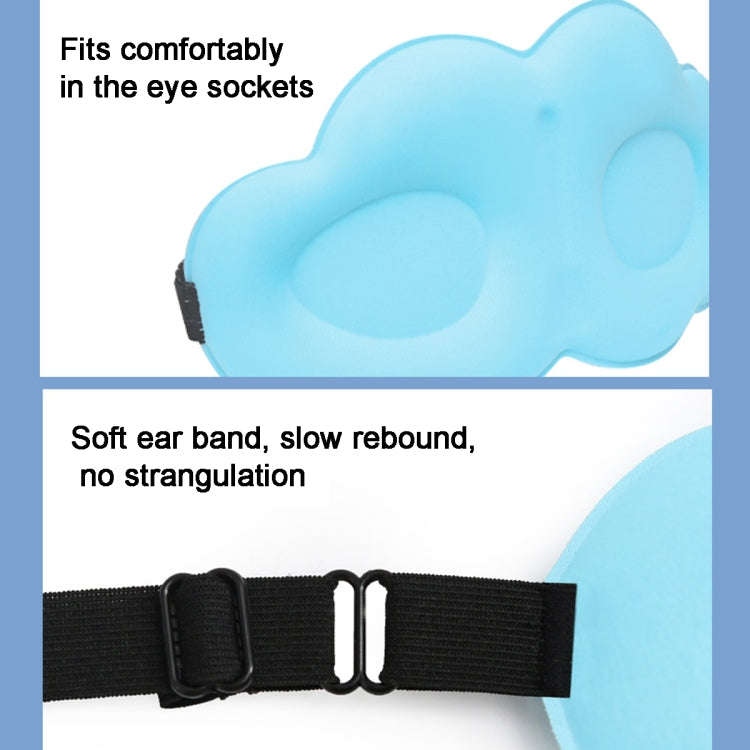 3D Cloud Eye Mask Ice Silk Slow Rebound Memory Foam Sleep Comfort Eye Mask(Purple)