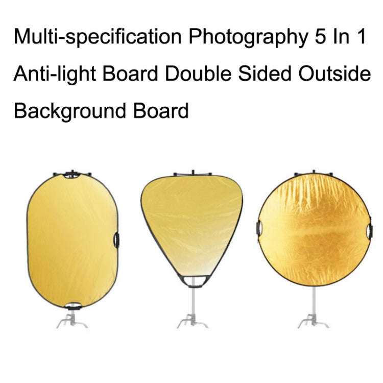 Selens  5 In 1 (Gold / Silver  / White / Black / Soft Light) Folding Reflector Board, Size: 60x90cm