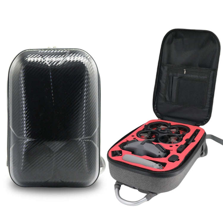 For DJI Avata Carbon Fiber Backpack Shockproof And Waterproof Bag(Black and Gray)