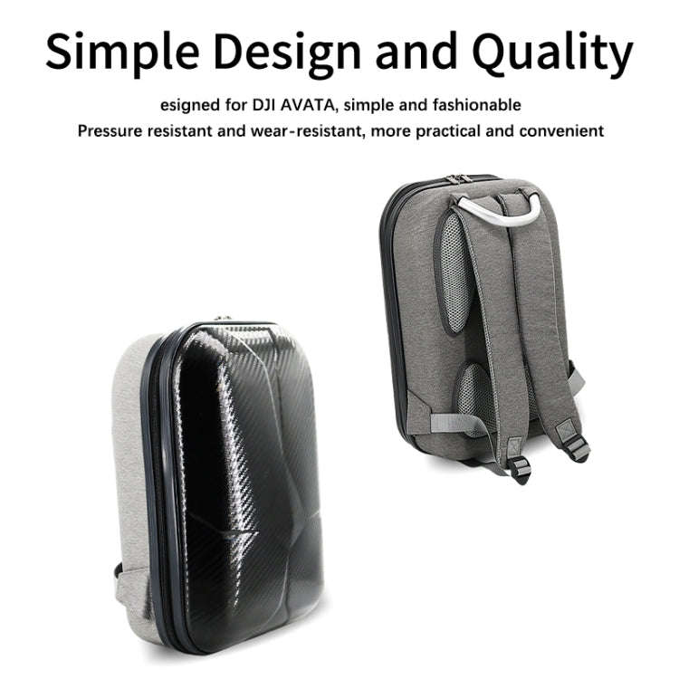 For DJI Avata Carbon Fiber Backpack Shockproof And Waterproof Bag(Black and Gray)