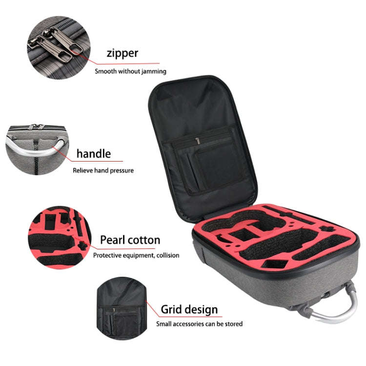 For DJI Avata Carbon Fiber Backpack Shockproof And Waterproof Bag(Black and Gray)