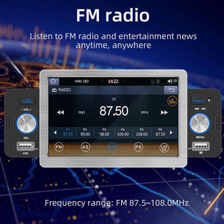 5 inch Bluetooth AUX Mobile Phone Interconnection USB Interface Car MP5(158C)