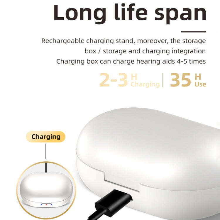 GM-902 Wireless Magnetic Charging Hearing Aids Elderly Sound Amplifier(Red Blue+Black)