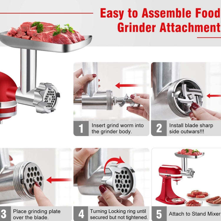 KA-09 For KitchenAid Minced Meat Head Minced Meat And Noodle Machine General Accessories(As Sohow)