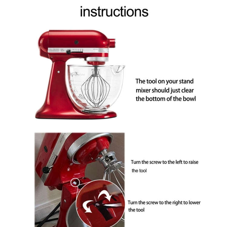 For KitchenAid Stand Mixer 5QT  Whip Whisk  Stainless Steel Accessories