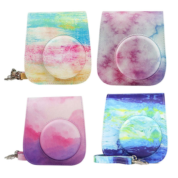 For Instax Mini11 / 9 / 8 PU Cortex Retro Camera Bag Protective Cover(Fantastic Cloud)